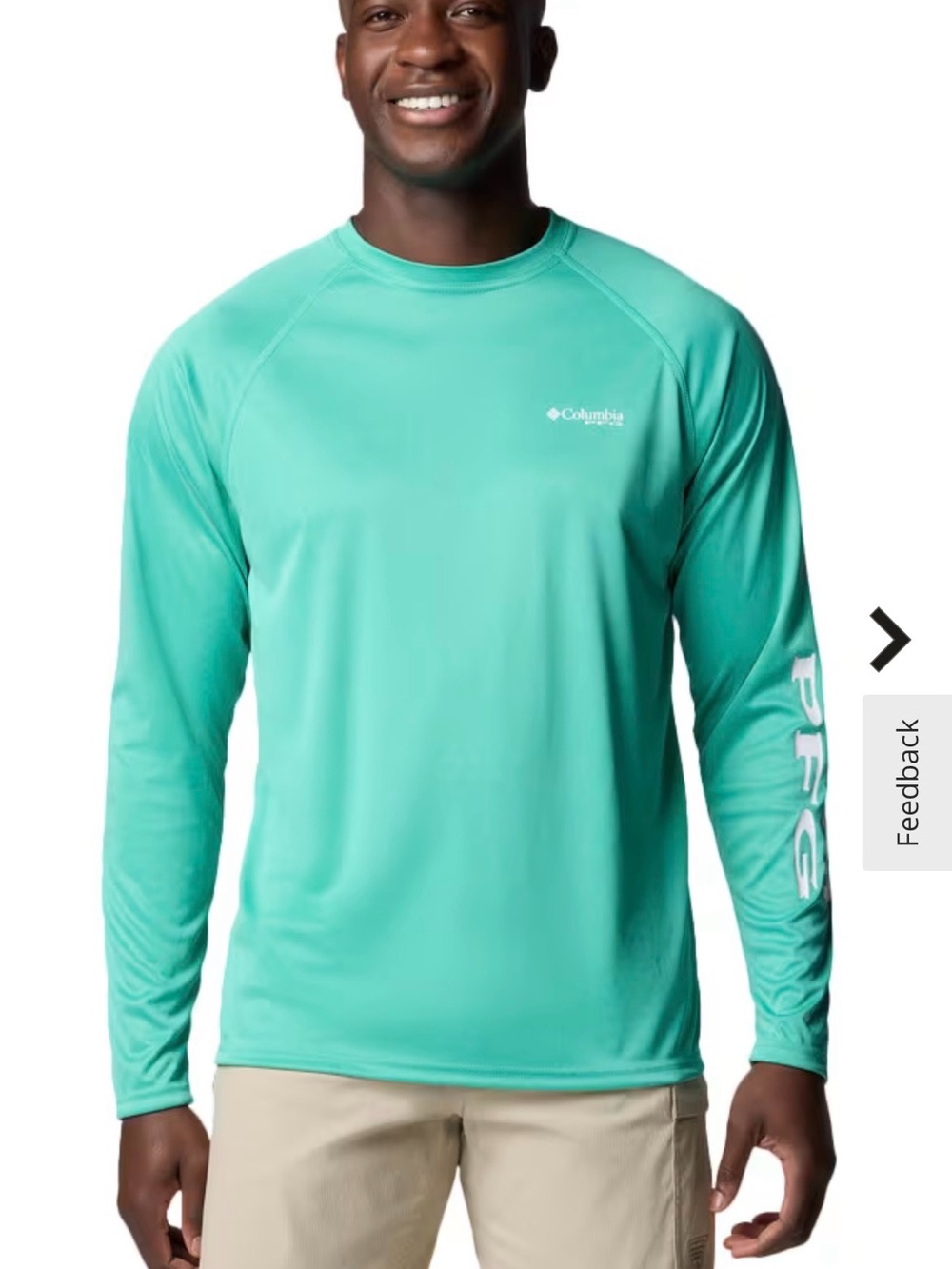 Columbia Men’s Long Sleeve Rash Guard - Seafoam Green | Size S